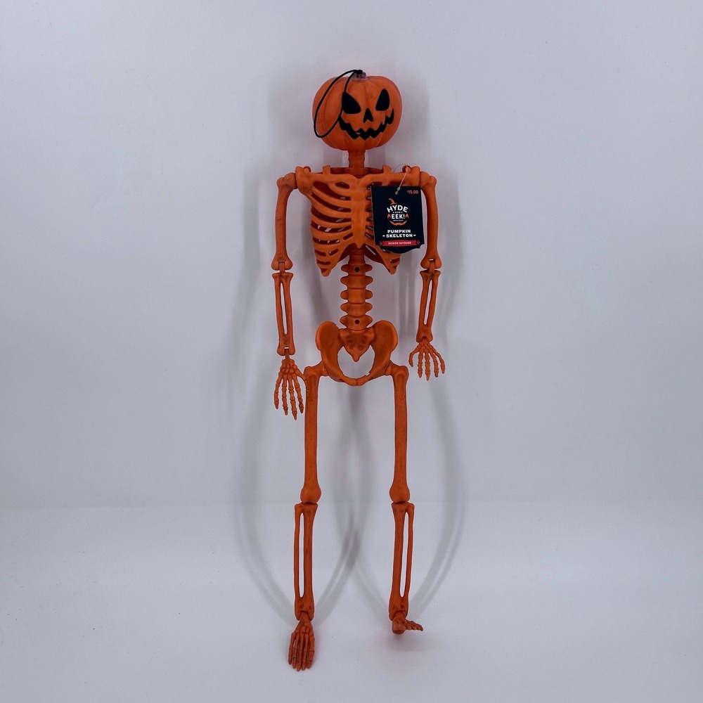 Hyde and Eek Boutique Pumpkin Skeleton Orange Halloween Decor 240 43 4068 NWT